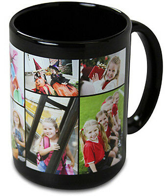 New Black Custom / Personalized 15 Oz. Ceramic Coffee Mug With Your Photo/logo