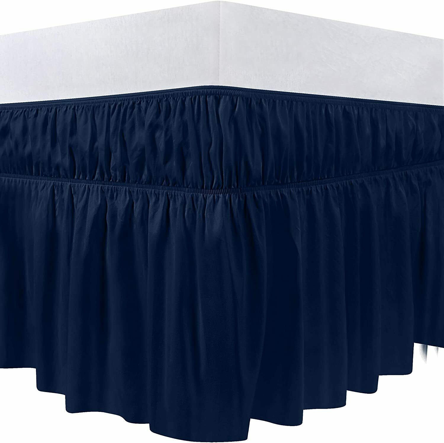 Elastic Bed Ruffle Skirt With 16 Inches Drop Utopia Bedding