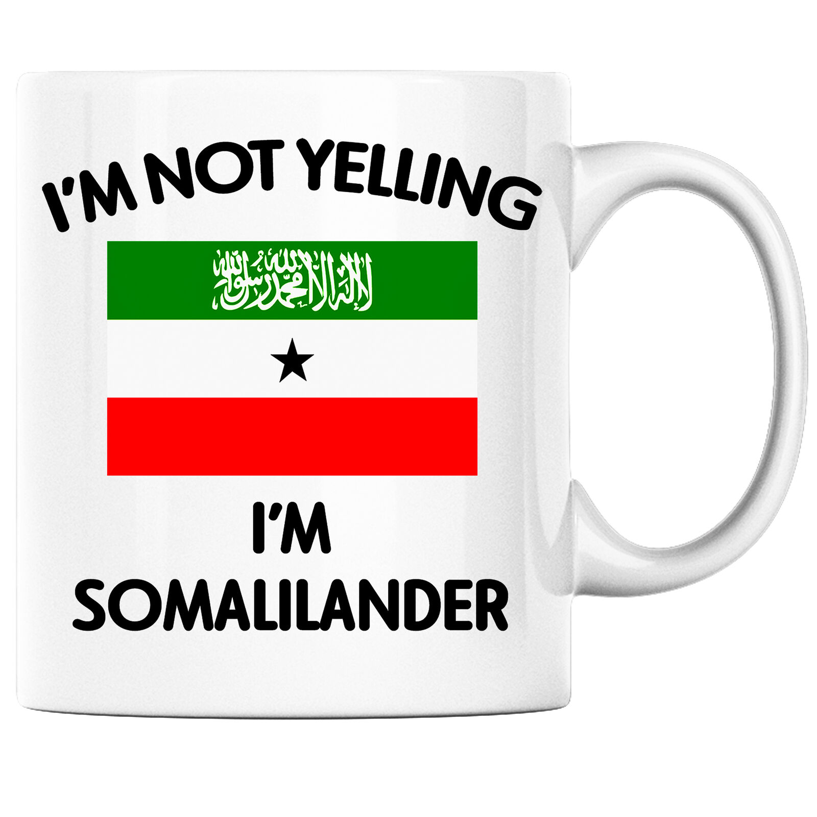I'm Not Yelling I'm Somalilander Funny Coffee Mug Heritage Pride