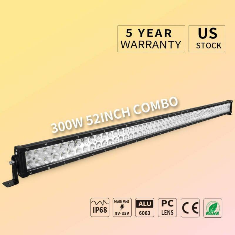 52inch 700w Led Light Bar Flood Spot Offroad Driving Lamp For Jeep Ford Suv Boat