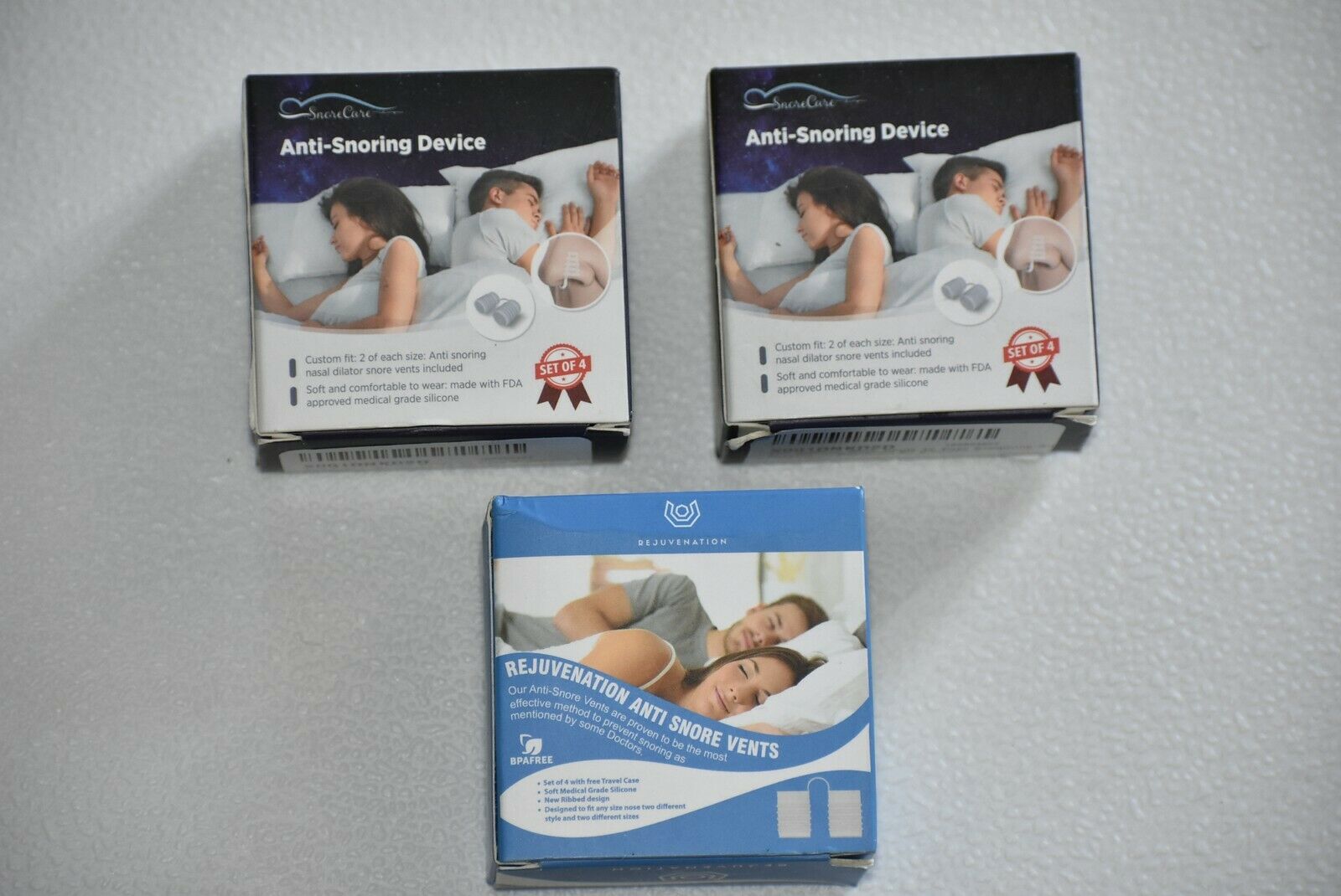 3 Packs - 2 The Original Nose Vents Snore Care 1 Rejuvenation Anti-snore Devices