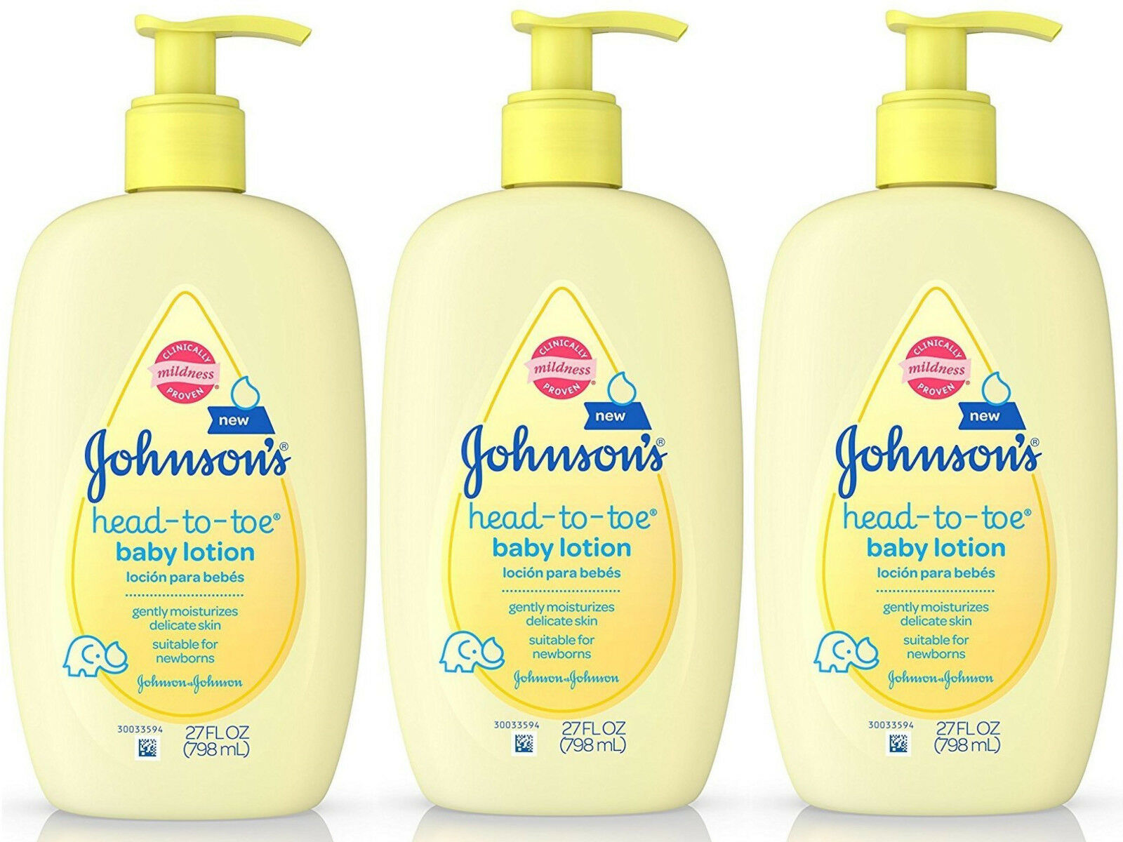 Johnson's Head-to-toe Baby Lotion, 27 Oz Pump (pack Of 3)