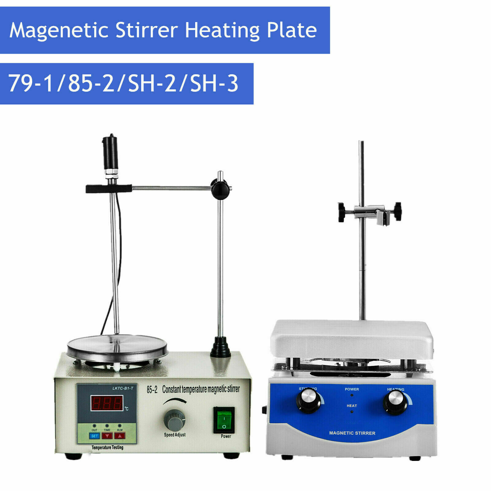 Magnetic Stirrer With Heating Plate Hotplate Digital Mixer Stir Bar Lab Sh2 85-2