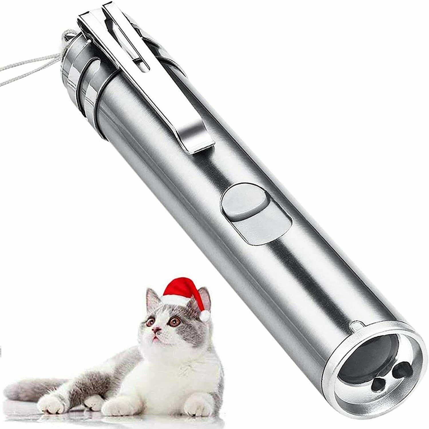 Usb Rechargeable Super Laser Pointer  Pen 3 In 1 Cat Pet Toy Red Uv Flashlight