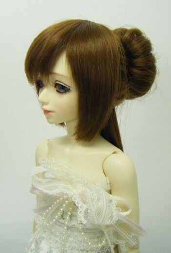 Heat Resistant Doll Wig [ Himekazura ] Half-up Light Brown S