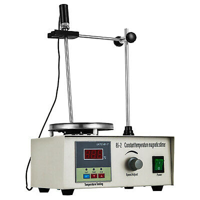 1000ml Magnetic Stirrer 85-2 W/ Heating Plate Digital Hotplate Mixer Stir Bar