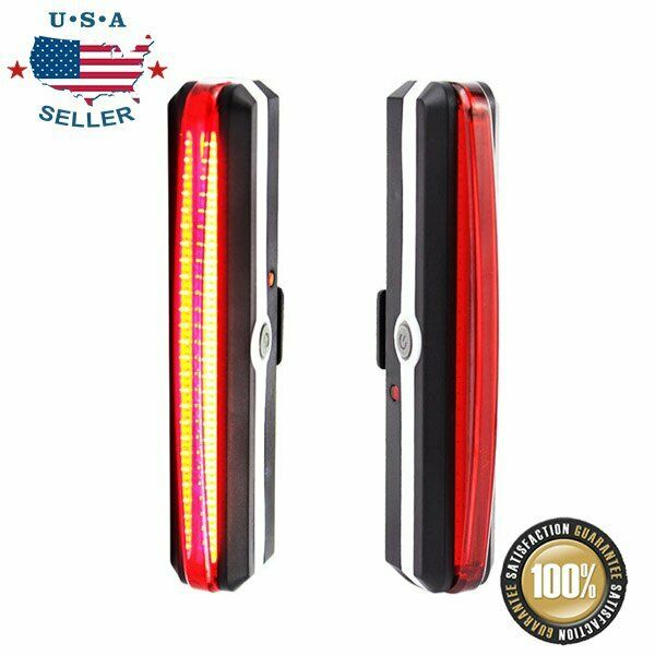 Usb Bike Rear Tail Light Led Bicycle Warning Safety Smart Rechargeable Lamp